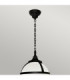 Glenbeigh 1 Light Outdoor Globe Ceiling Chain Lantern Black IP44 E27-2