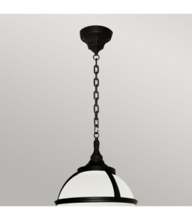 Glenbeigh 1 Light Outdoor Globe Ceiling Chain Lantern Black IP44 E27-2