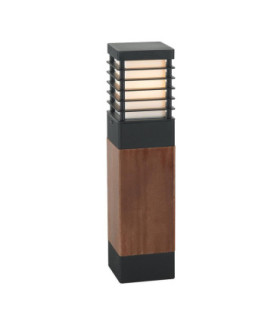 Halmstad Outdoor Medium Wooden Bollard E27-1