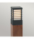 Halmstad Outdoor Medium Wooden Bollard E27-2