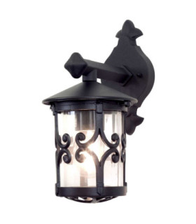 Hereford 1 Light Outdoor Wall Lantern Light Black E27-1