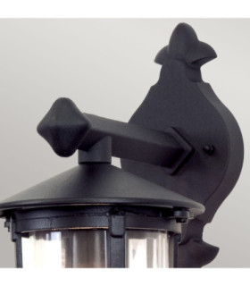 Hereford 1 Light Outdoor Wall Lantern Light Black E27-2