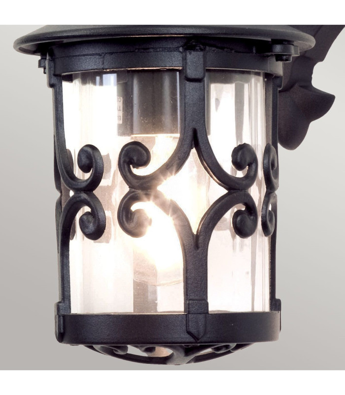 Hereford 1 Light Outdoor Wall Lantern Light Black E27-3