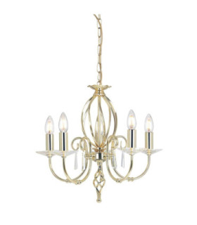 Aegean 5 Light Chandelier Polished Brass Finish E14-1