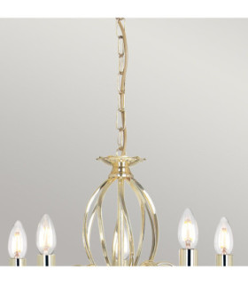 Aegean 5 Light Chandelier Polished Brass Finish E14-2
