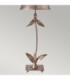 Red Bell 1 Light Table Lamp Silver Floral Leaves Design E27-3