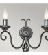 Harlech 2 Light Indoor Candle Wall Light Black with Shade-3