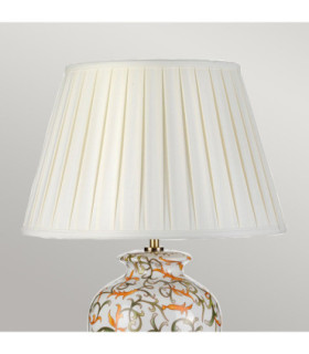 Soling Cream Oriental Ceramic Vase Table Lamp Ivory Cotton Shade-2