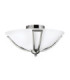 Bolla 2 Light Flush Ceiling Light Brushed Nickel E27-1