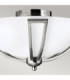 Bolla 2 Light Flush Ceiling Light Brushed Nickel E27-2
