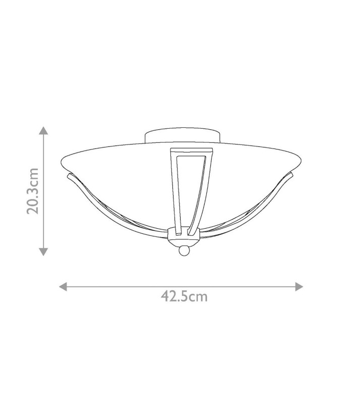 Bolla 2 Light Flush Ceiling Light Brushed Nickel E27-4