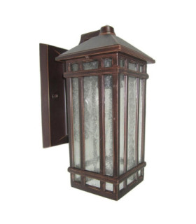 Chedworth 1 Light Outdoor Wall Lantern Light Bronze IP44 E27-1