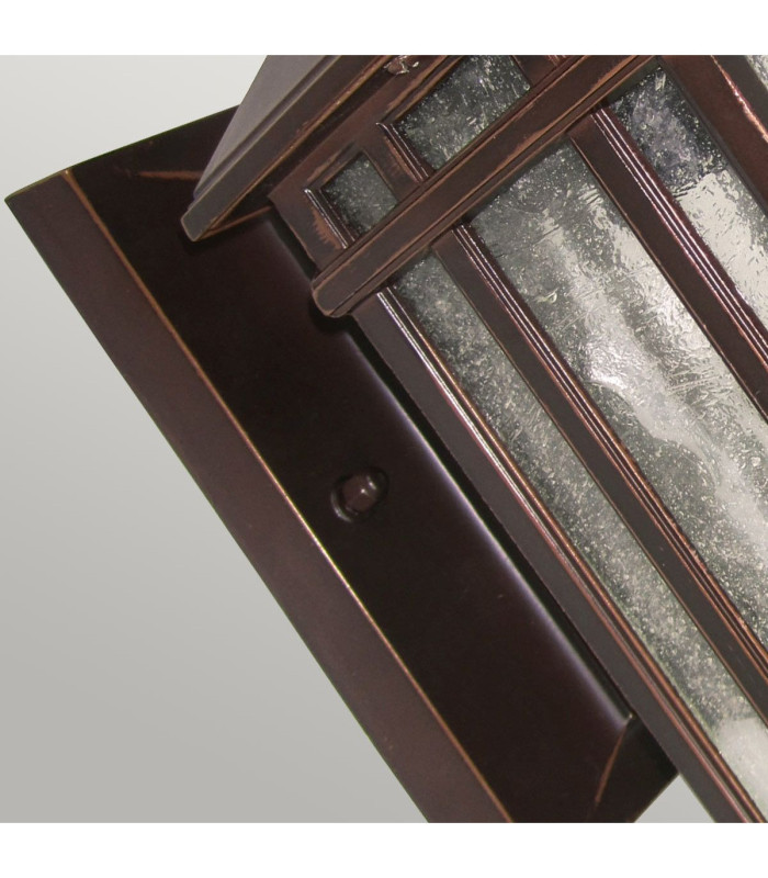 Chedworth 1 Light Outdoor Wall Lantern Light Bronze IP44 E27-3