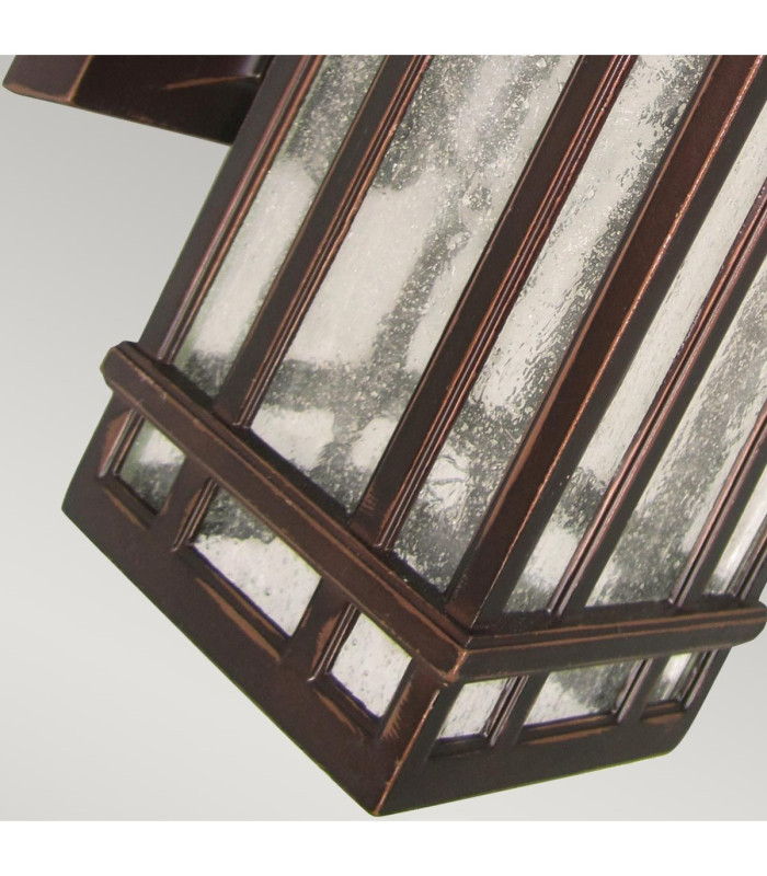 Chedworth 1 Light Outdoor Wall Lantern Light Bronze IP44 E27-4
