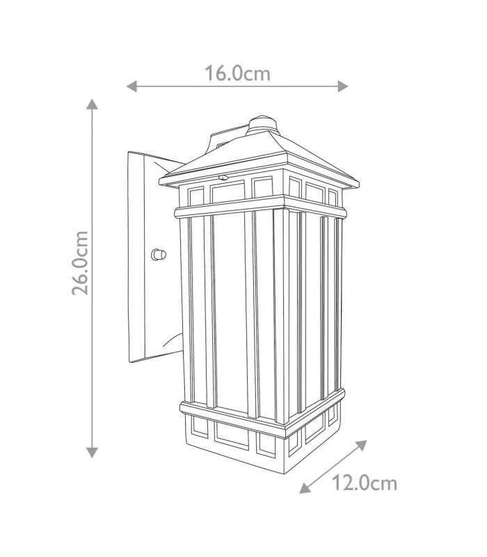 Chedworth 1 Light Outdoor Wall Lantern Light Bronze IP44 E27-5