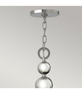 Zelda 8 Light Multi Arm Chandelier Polished Nickel Finish E27-2
