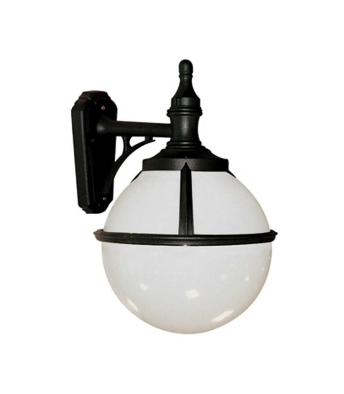Glenbeigh 1 Light Outdoor Globe Wall Lantern Light Black IP44 E27-1