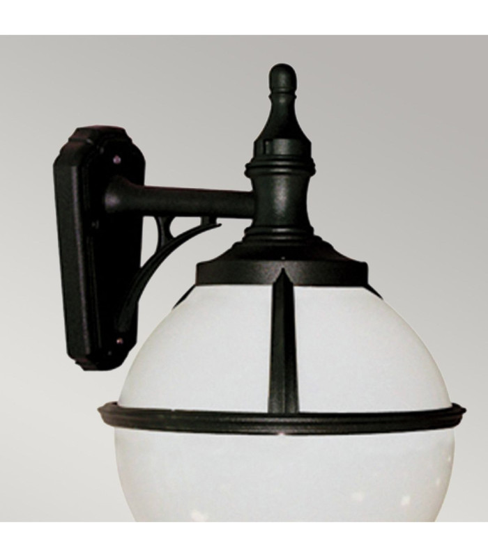 Glenbeigh 1 Light Outdoor Globe Wall Lantern Light Black IP44 E27-2
