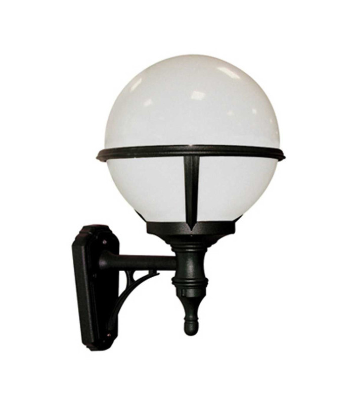 Glenbeigh 1 Light Outdoor Globe Wall Lantern Light Black IP44 E27-4