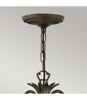 Plantation Multi Arm Chandelier 3 Light Pearl Bronze Finish E14-2