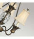 Plantation Multi Arm Chandelier 3 Light Pearl Bronze Finish E14-4