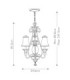 Plantation Multi Arm Chandelier 3 Light Pearl Bronze Finish E14-5