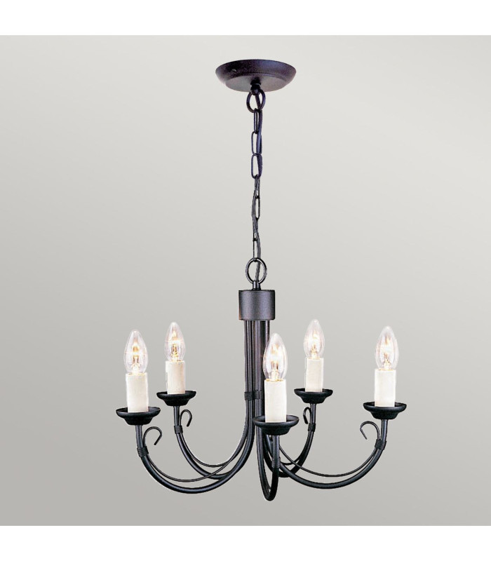 Chartwell 5 Light Chandelier Black Finish E14-6