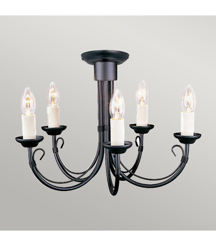 Chartwell 5 Light Chandelier Black Finish E14-7