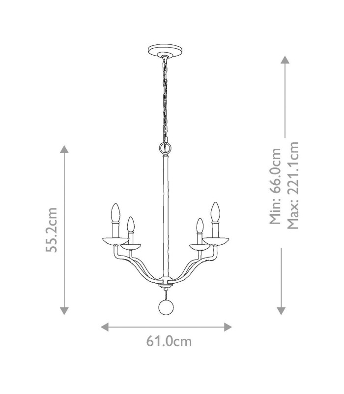Feiss Annie Multi Arm Chandelier Plaster White-5
