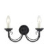 Chartwell 2 Light Indoor Candle Wall Light Black E14-1