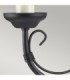 Chartwell 2 Light Indoor Candle Wall Light Black E14-3