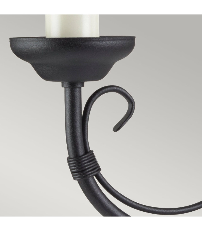 Chartwell 2 Light Indoor Candle Wall Light Black E14-3