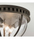 Halleron 3 Light Flush Outdoor Ceiling Light Grey IP44 E14-3