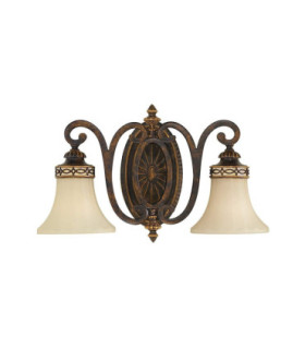 Drawing Room 2 Light Indoor Wall Light Walnut E27-1