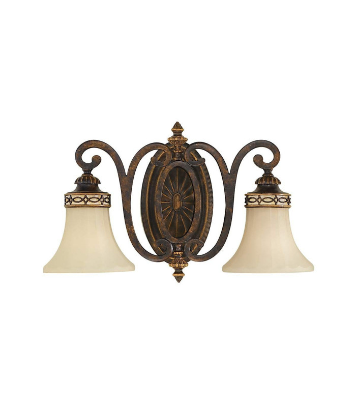 Drawing Room 2 Light Indoor Wall Light Walnut E27-1