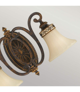 Drawing Room 2 Light Indoor Wall Light Walnut E27-2