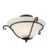 Torchiere 1 Light Flush Ceiling Light Black E27-1