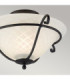 Torchiere 1 Light Flush Ceiling Light Black E27-2