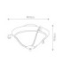 Torchiere 1 Light Flush Ceiling Light Black E27-5