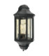Malaga Mini 1 Light Outdoor Wall Half Lantern Light Black IP44 E27-1