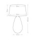 Lena 2 Light Small Blue Table Lamp with Off-white Shade Blue-tinted Glass  Off-White Shade E27-3