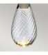 Lena 2 Light Small Blue Table Lamp with Off-white Shade Blue-tinted Glass  Off-White Shade E27-6