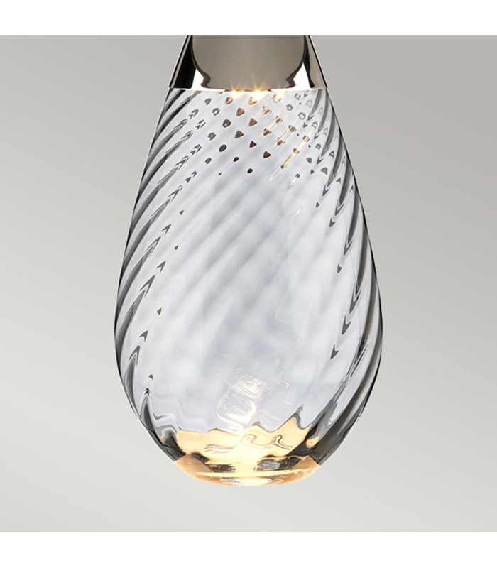 Lena 2 Light Small Blue Table Lamp with Off-white Shade Blue-tinted Glass  Off-White Shade E27-6