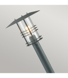 Stockholm Outdoor Pillar Lantern Black E27-2