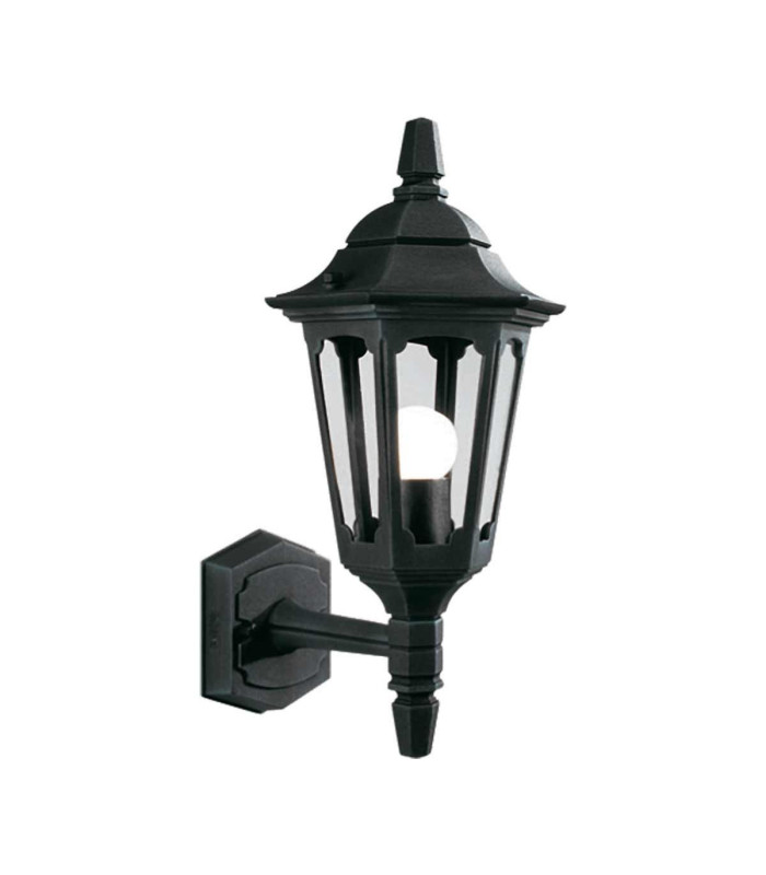 Parish 1 Light Outdoor Wall Lantern Light Black IP44 E27-1