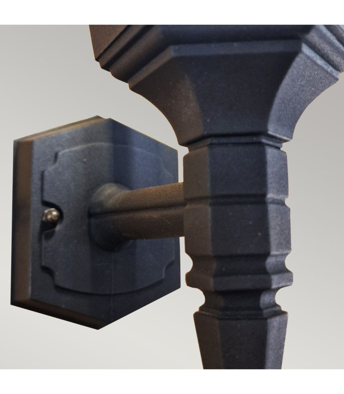 Parish 1 Light Outdoor Wall Lantern Light Black IP44 E27-3