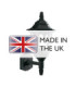 Parish 1 Light Outdoor Wall Lantern Light Black IP44 E27-4
