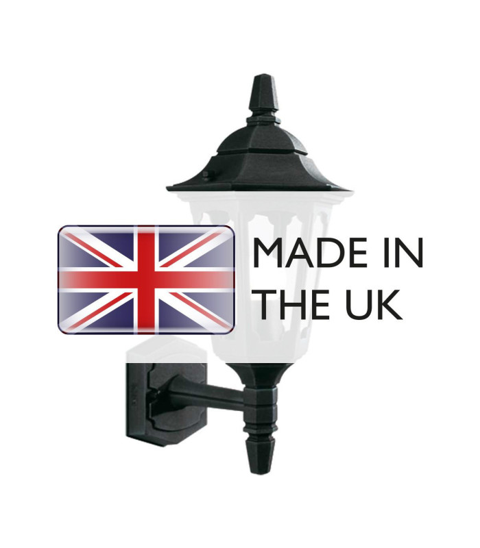 Parish 1 Light Outdoor Wall Lantern Light Black IP44 E27-4