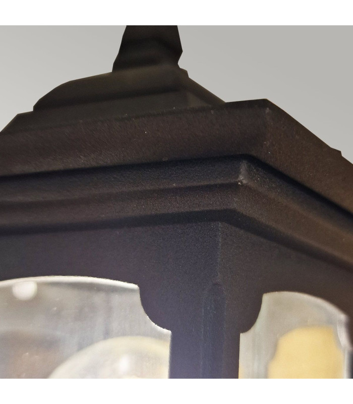 Parish 1 Light Outdoor Wall Lantern Light Black IP44 E27-5