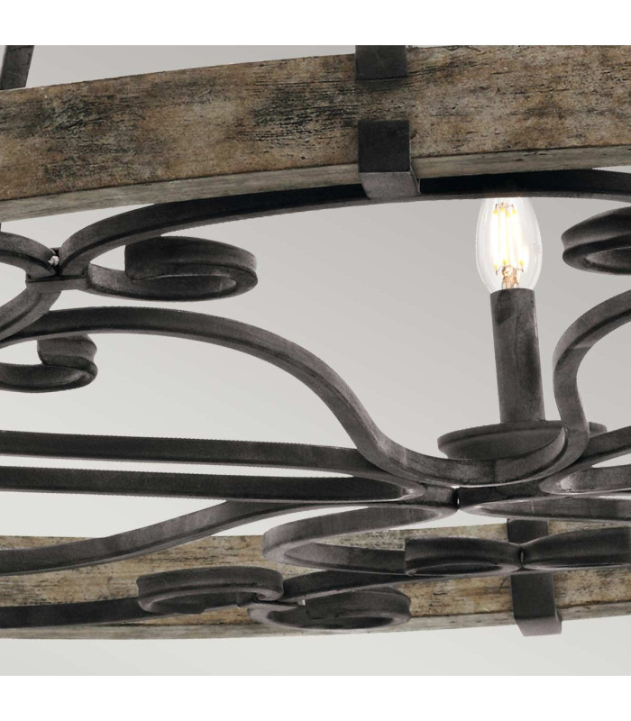 Taulbee 15 Light Chandelier Weathered Zinc-5